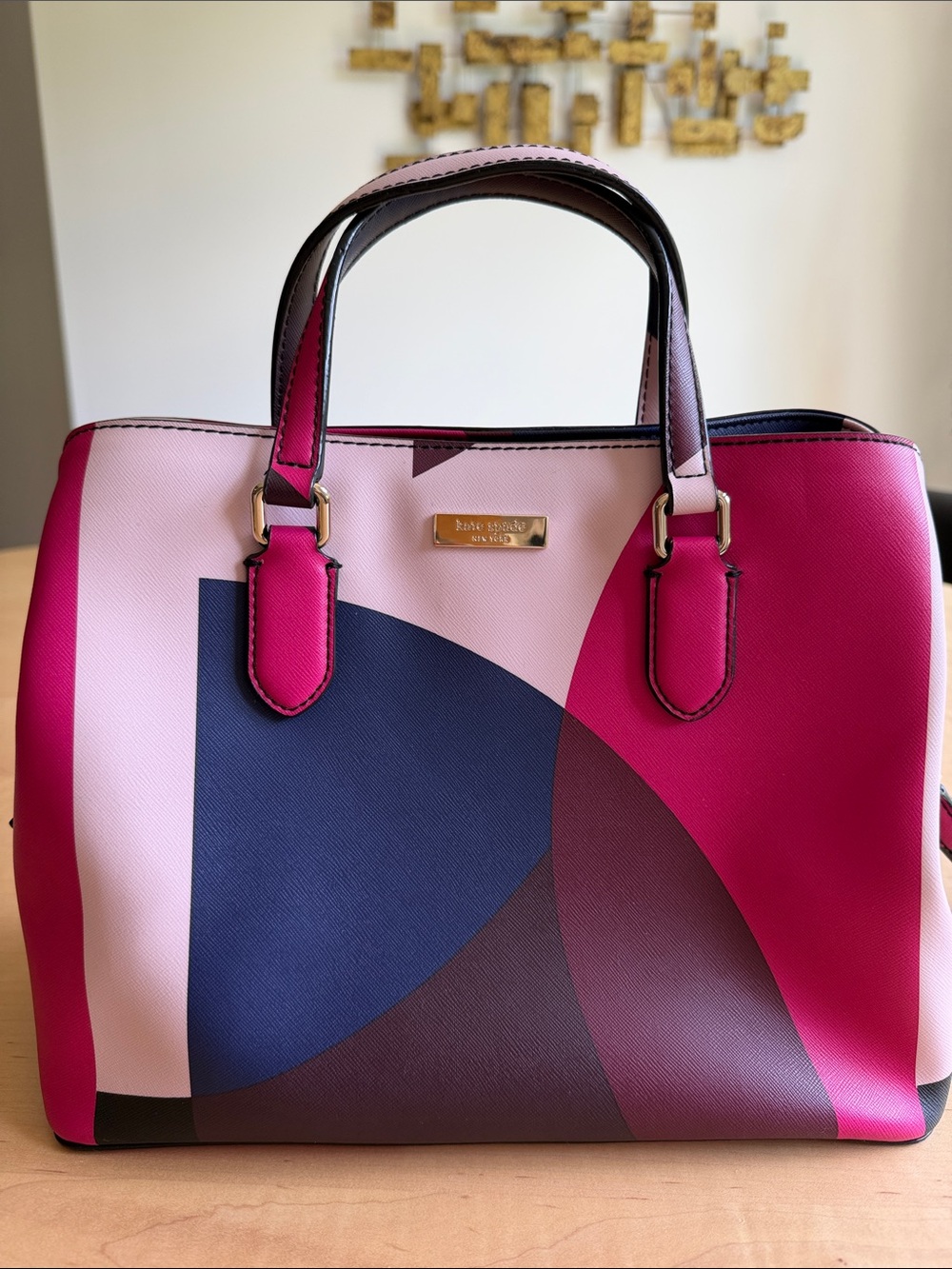 KATE SPADE Laurel Way Geo Spotlight Evangelie Satchel with Crossbody Strap